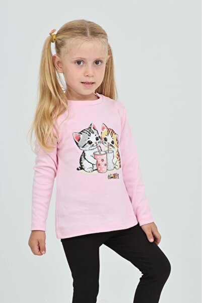 Toontoy Φούτερ για κορίτσια Διπλό Γάτα Β με τύπωμα