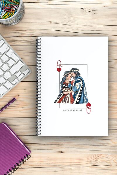 Yıldızistan Cardboard Cover Spiral Special Collection Juliet Series 96 Pages A5 Notebook, Quality Printing