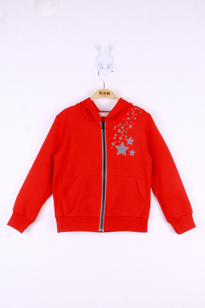 Toontoy Girl's Star Printed Cardigan