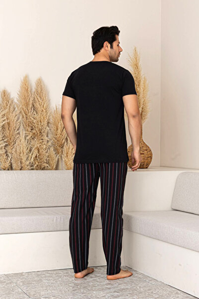 lacelove April summer short sleeve 100% cotton men's pajama set