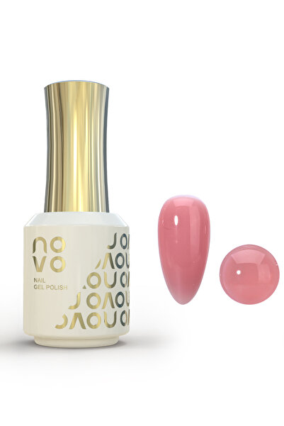 No-vo طلاء أظافر جل 5 في 1، جل أظافر متعدد الوظائف مع إضاءة LED بالأشعة فوق البنفسجية 15 مل - ND22# أحمر