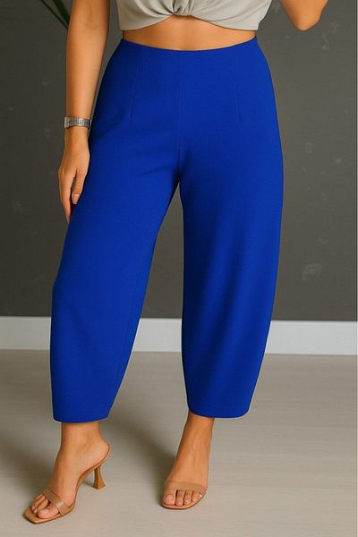 leyla sanat sanata yeni bir bakış açısı Leyla Sanat Sanata a New Perspective Women's High Waist Crepe Pants