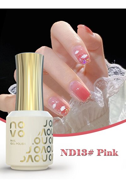 No-vo 5-in-1 Gel Polish, UV LED Multifunctional Builder Nail Gel 15ml-ND13# Pink