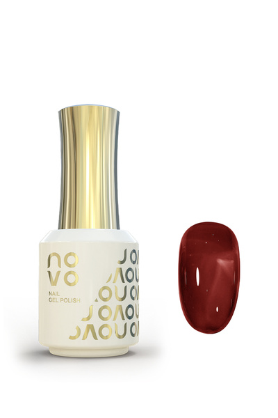 No-vo طلاء أظافر جيلي جل، طلاء أظافر شفاف، جل UV LED للاستخدام المنزلي 12 مل-NC148# أحمر