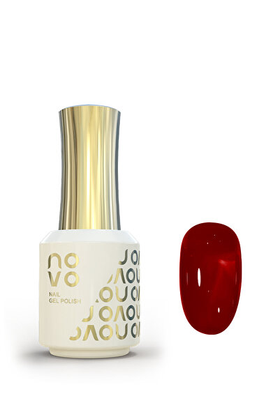 No-vo طلاء أظافر جيلي جل، طلاء أظافر شفاف، جل UV LED للاستخدام المنزلي 12 مل-NC127# أحمر
