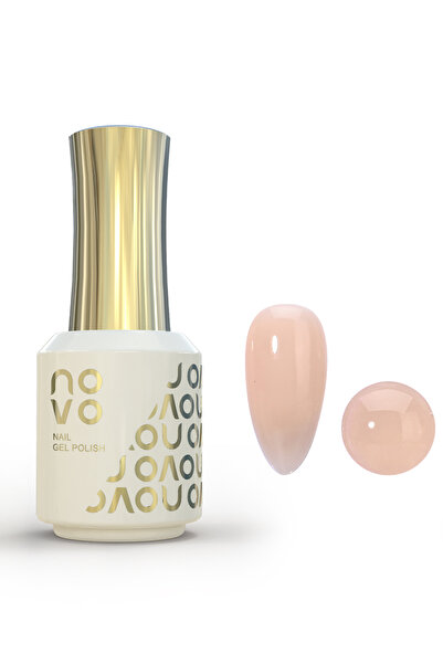 No-vo 5-in-1 Gel Polish, UV LED Multifunctional Builder Nail Gel 15ml-ND8# Beige