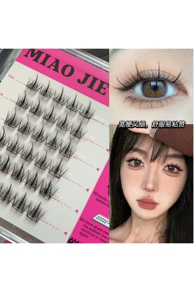 Choice4 رموش مانجا يابانية لطيفة وحلوة بتقنية ما قبل الترابط، رموش لاصقة ذاتية اللصق بدون غراء من ميوجي