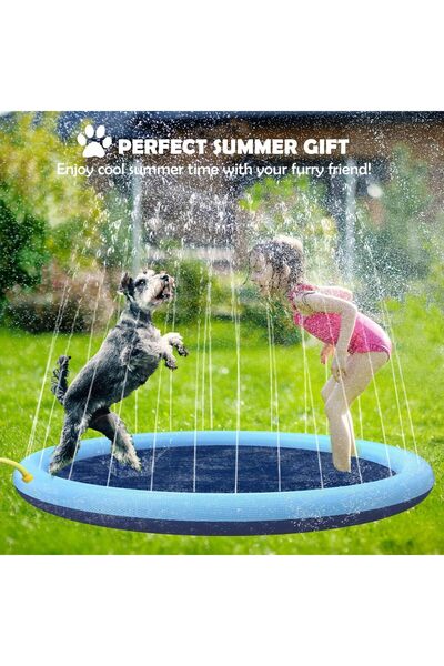 erorex Splash Sprinkler Pad Dogs Kids Anti Slip Thickened Dog Pool Durable Upgrade Bath Pool Pet Summer