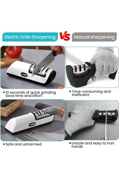 erorex Knife Sharpener, Professional 2-Stage Electric Knife Sharpener Kitchen Knives Multifunctional