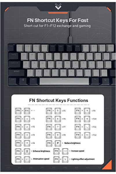 erorex لوحة مفاتيح ألعاب RGB مكونة من 61 مفتاحًا، سلكية صغيرة الحجم بنسبة 60%، مقاومة للماء ومضادة للظلال، غطائي مفاتيح بلونين أحمر