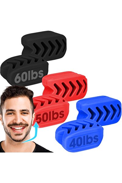 erorex جهاز تمرين الفك المُحسّن للرجال والنساء لعام 2024، 3 مستويات مقاومة، جهاز تمرين خط الفك من السيليكون، مدرب الفك