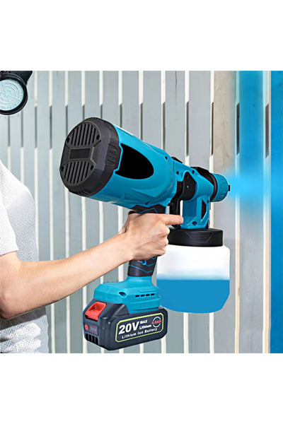 OEM Cordless painter, compatible with Makita 18V batteries, 800ml, 42000rpm, red with black