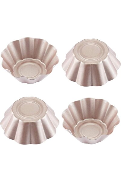 erorex مجموعة قوالب بودنغ صغيرة، 4 قطع، قالب كيك أنبوبي غير لاصق ومضلع مقاس 3 بوصات، قالب تارت بيض غير لاصق، صغير