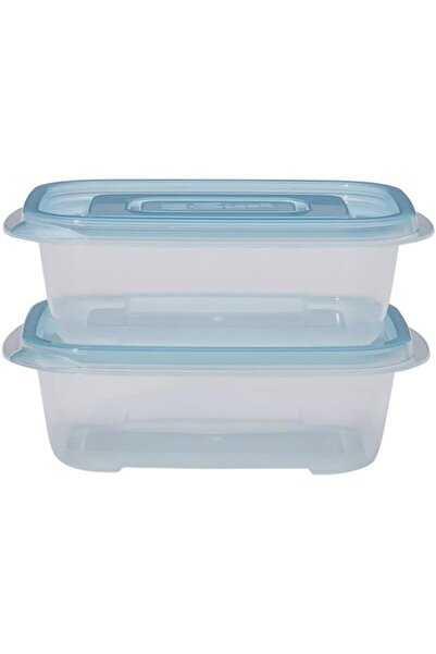 erorex Ez Lock Pastel Rectangular Container, Set Of 2 Piece Blue Hle6300W