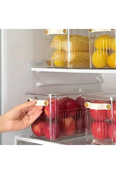 erorex Pantry Organization Storage Cans Box Handle Kitchen Fruits Vegetables Food Glass Container Meal Prep