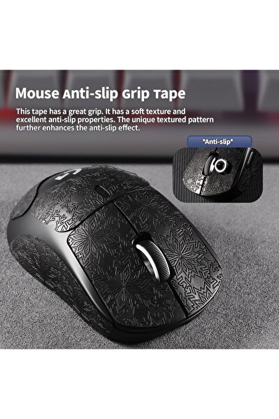 erorex شريط ماوس مضاد للانزلاق، غطاء ماوس ألعاب لاسلكي فائق الخفة، Logitech G Pro X Superlight Snow Pattern