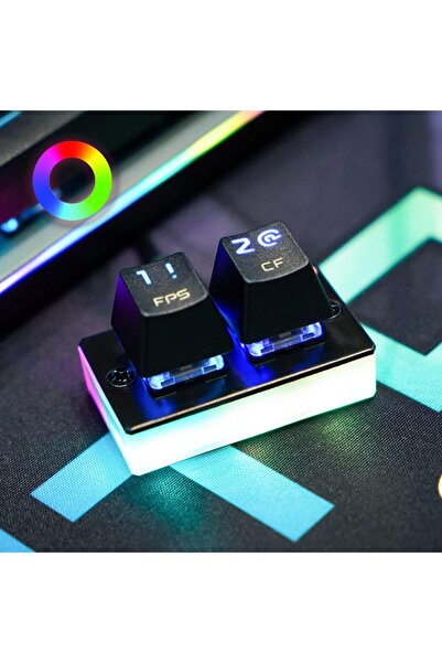 erorex لوحة مفاتيح ألعاب K2 Osu Hot Swap سلكية بمنفذ USB ولوحة مفاتيح ميكانيكية RGB مزودة بمفتاحين قابلين للبرمجة بالكامل، لون بني