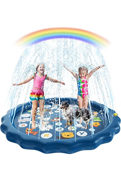 erorex Splash Pad Toddlers Sprinkler Kids Water Party Spray Play Mat Baby Wading Pool Learning Toy Water