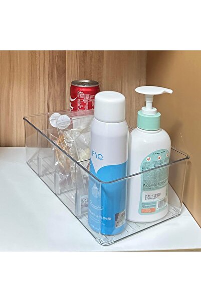 erorex Clear Storage Containers Dividers, 4 Pack, Food Cabinet, Multi Layer Pantry Organizer Refrigerator