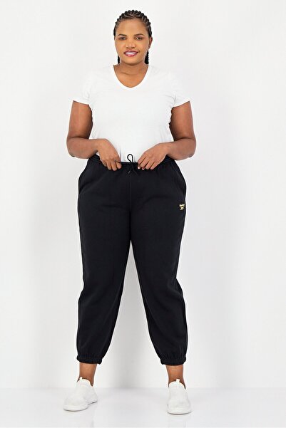 Reebok Women Plus Size Running Sweatpants, Black