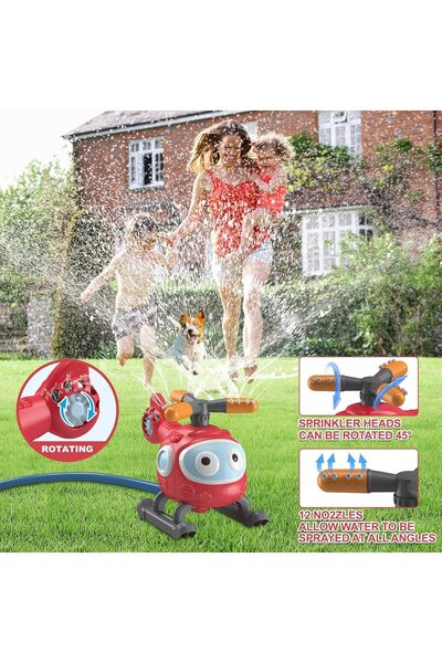 erorex 2In1 Water Sprinkler Baseball Toy Kids Outdoor Water Sprinklers Backyard Spinning Water Spray Toy