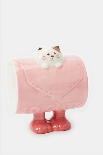 erorex Pink Cat Mug, Multicolor, Kids 130671881
