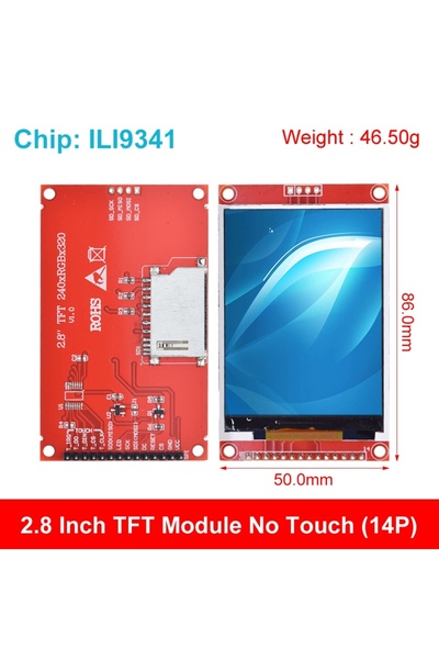 Choice3 وحدة لوحة اللمس ILI9341 / ST7789V 2.8 بوصة SPI TFT LCD تعمل باللمس 240 × 320