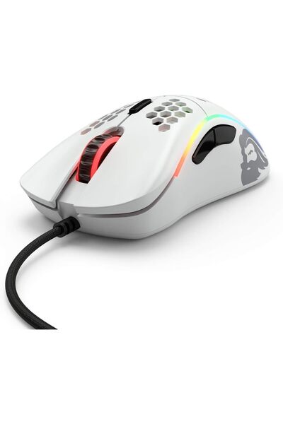 erorex ماوس ألعاب طراز D سلكي USB RGB بإضاءة خلفية قوس قزح وهيكل قرص العسل، ماوس ألعاب خفيف الوزن للغاية