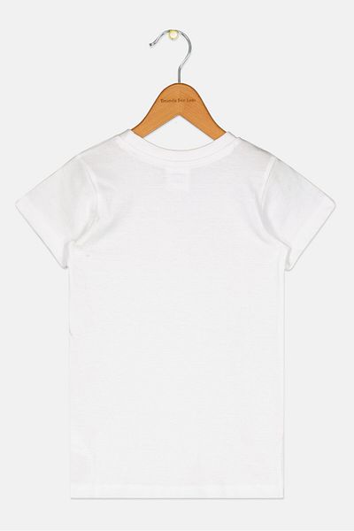 Disney Kids Girl Short Sleeve Stitch Graphic Print T-Shirt, White