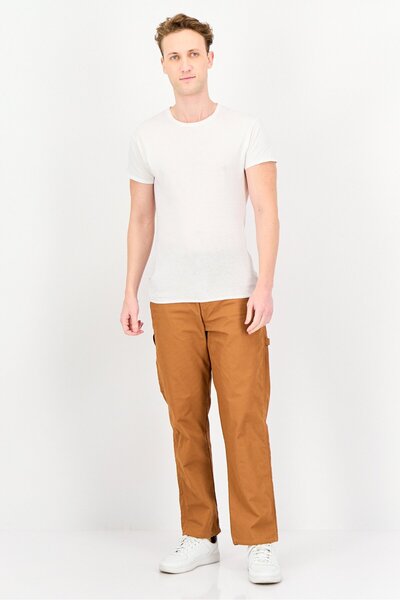 FILA Men Sportswear Fit Brand Logo Outdoor Pants, Brown