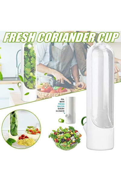 erorex 1 Pcs Herb Saver Refrigerator, Herb & Cilantro Storage Container, Fresh Herb Keeper, Clear Food
