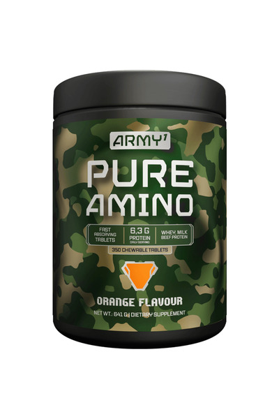 Army 1 PURE AMINO fast digesting Beef Protein with high quality Whey Protein Isolate.350 TAB EUROPE
