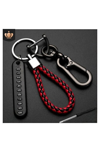 Choice1 حبل أسود وأحمر + بطاقة أرقام سوداء + سلسلة مفاتيح مسدس سوداء سلسلة مف...
