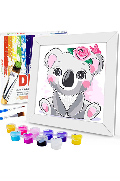 OEM Set de pictură Koala cu ramă din lemn 20x20 cm