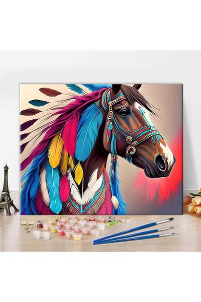 OEM Pictură pe pânză numerotată 40x50 cm, vopsea acrilică, pensule, suporturi...