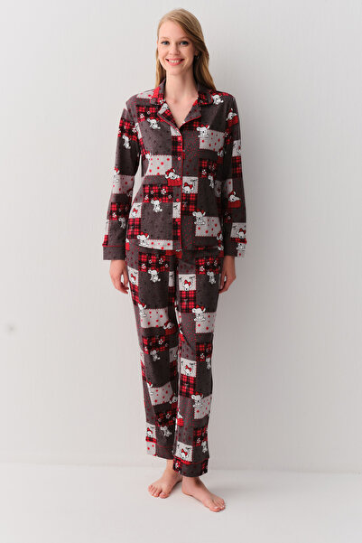 SUWEN Koalina Shirt Collar Pajama Set