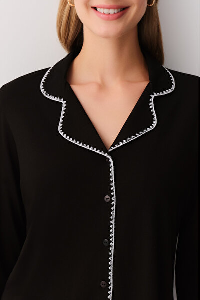 SUWEN Rio Gömlek Yaka Pijama Takımı