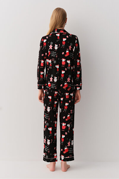 SUWEN Σετ πιτζάμες με γιακά πουκάμισο Lulusu