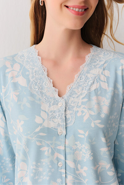 SUWEN Hanna Gömlek Yaka Pijama Takımı