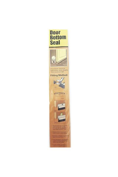 genric Brown Door Bottom Seal – Weather Stripping Brush Draft Stopper for Exterior & Interior Doors