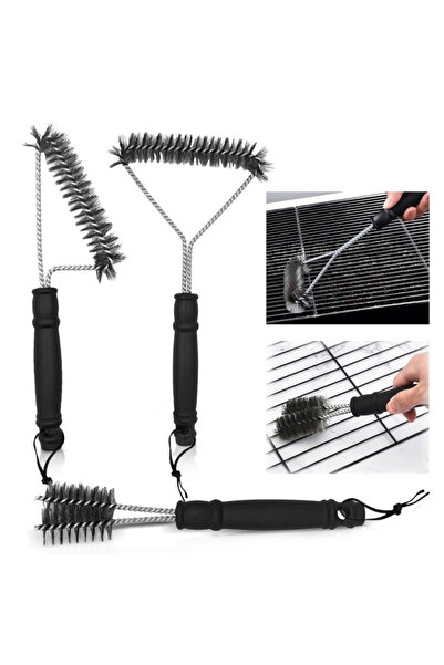 OEM Set de 3 perii de grătar din oțel inoxidabil, în diferite forme