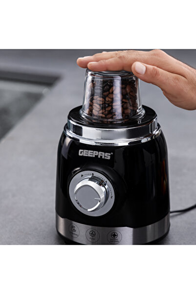 Geepas خلاط زجاجي سعة 1.5 لتر - GSB44076N/ محرك قوي بقوة 700 واط مع إعدادين للسرعة ونبضات