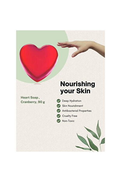 Soap&Friends Heart Soap - Cranberry Scent, 90 g | Romantic Heart-Shaped Gift for Valentine’s Day