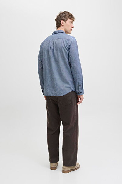 Jack & Jones Cămașă pentru bărbați, 100% bumbac, cu închidere cu nasturi - clasică