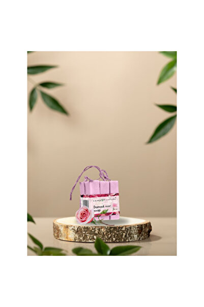 Soap&Friends Traveler's Damask Rose Soap Set – 3 x 60g | Compact, Moisturizing & Perfect for Travel