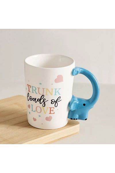 Home Box Cypher Ceramic Elephant Decal Mug - 350 ml