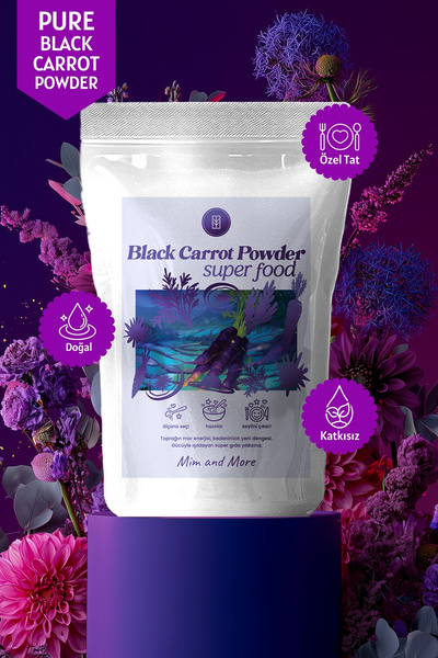 Mim and More Doğal Mor Havuç Tozu - Superfood Black Carrot, 50 gr