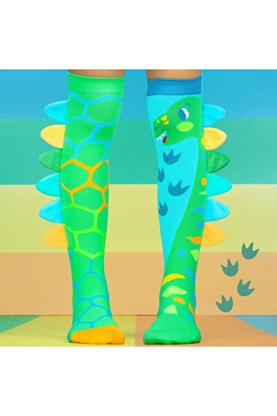 MADMIA Șosete lungi colorate cu dinosaur Roar pentru băieți 6-99 ani