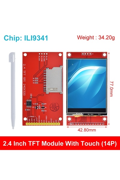 Choice3 ILI9341 مع شاشة لمس 2.4 بوصة 240x320 SPI TFT LCD وحدة منفذ تسلسلي 5 فولت/3.3 فولت بطاقة Micro SD ILI9341 / S