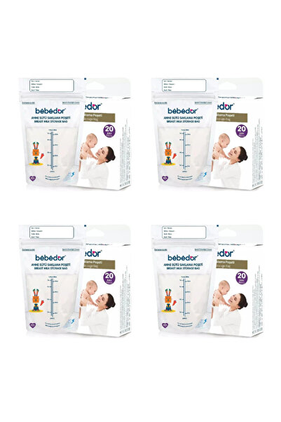 Bebedor Breast Milk Storage Bag 200 ml 20Li (4 Boxes)